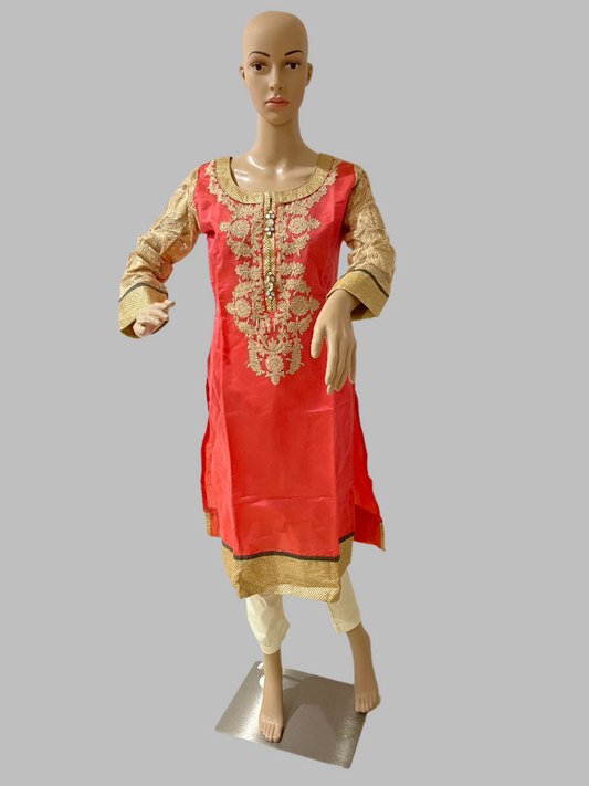 Dark Pink Nylon Kurti